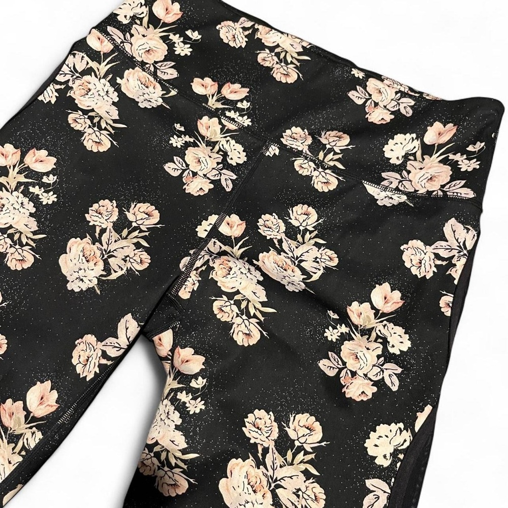 Free People Movement Mesh panel Floral leggings LG